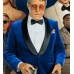 Operation Fortune Hugh Grant (Greg) Blue Velvet coat